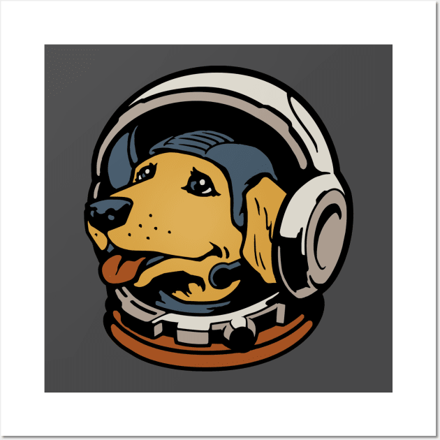 Space Dog Wall Art by sketchboy01